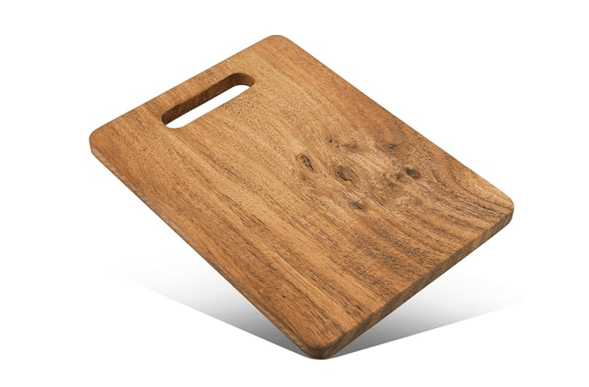 Bergner Wooden Chopping Board for Kitchen (11'' x 9')', Acacia Wood, Incredibly Durability, Smooth Cutting Board, Odour and BPA Free, Naturally Organic, Smooth Surface, Easy to Clean