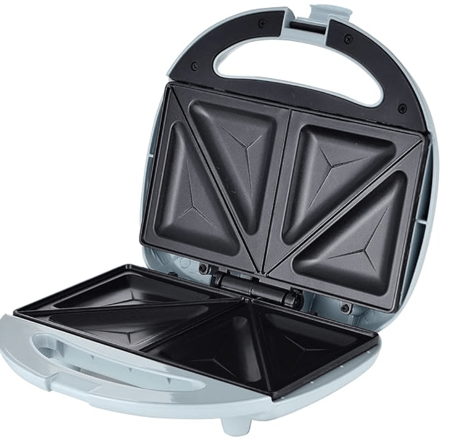 Bergner 2 Slice 750 watts Sandwich Maker, Electric Toaster Griller Sandwich Maker, for Toast/Waffle/Grill - Blue