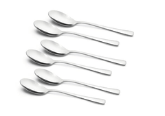 Bergner BE Essentials Lucia Stainless Steel 6 Pcs Spice Spoon Set, 11.4cm Long Spoon, Modern Ergonomically Designed Premium Spice Spoon, Food Grade Safe, Easy to Clean, 2.2mm Thickness - Silver-1
