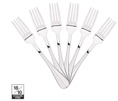 Bergner Baguette 6 Pcs Stainless Steel Table Fork Set-1