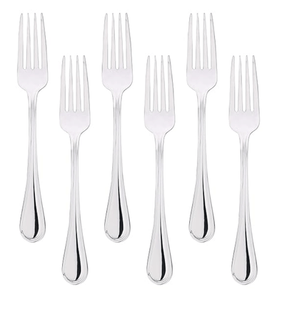 Bergner Crown 6 Pcs Stainless Steel Table Fork Set