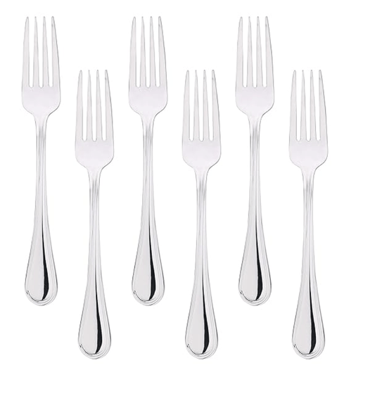 बर्गनर क्राउन 6 पीस स्टेनलेस स्टील टेबल फोर्क सेट 