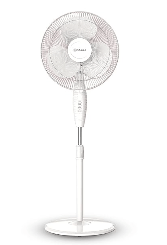 Bajaj Frore Neo 400 MM Oscillating Pedestal Fan for Home | Aerodynamically Balanced Blades | 100% CopperMotor | HighAir Delivery | 3-Speed Control | Rust Free | 2-Yr Warranty 【White】