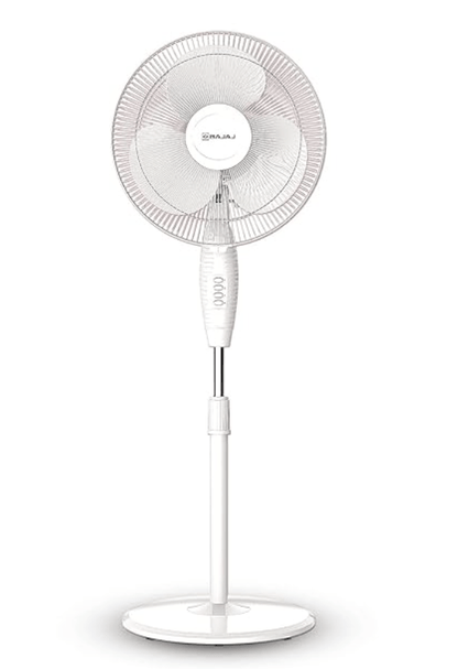 Bajaj Frore Neo 400 MM Oscillating Pedestal Fan for Home | Aerodynamically Balanced Blades | 100% CopperMotor | HighAir Delivery | 3-Speed Control | Rust Free | 2-Yr Warranty 【White】