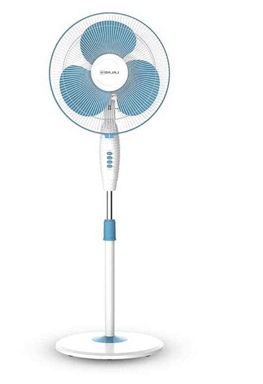 Bajaj Frore Neo 400 MM Oscillating Pedestal Fan for Home | Aerodynamically Balanced Blades | 100% CopperMotor | HighAir Delivery | 3-Speed Control | Rust Free | 2-Yr Warranty 【Blue】