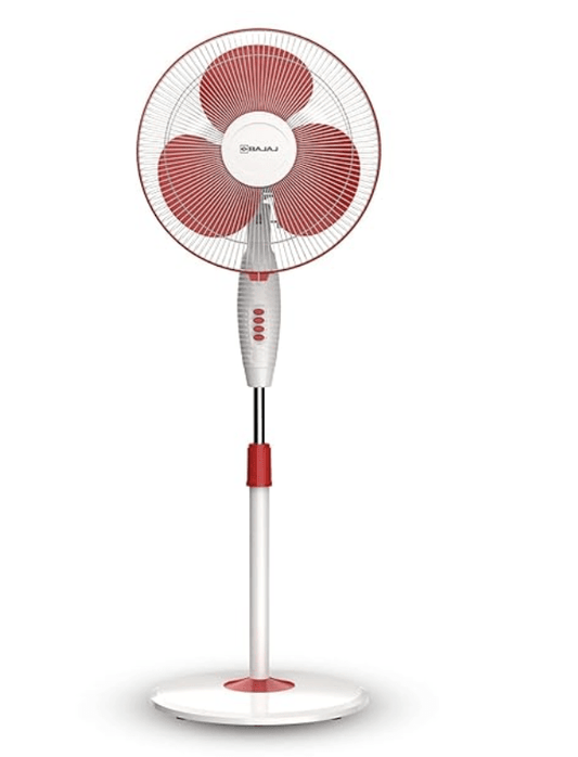 Bajaj Frore Neo 400 MM Oscillating Pedestal Fan for Home | Aerodynamically Balanced Blades| 100% CopperMotor| HighAir Delivery|3-Speed Control| Rust Free|2-Yr Warranty 【Red】