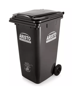 ARISTO Plastic Manual-Lift Garbage Waste Trash Bucket Dustbin with Wheels and Lid (120 L, Green-5