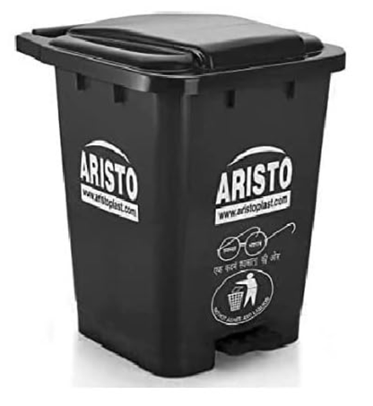 ARISTO Plastic Wheel Step-On Pedal Garbage Waste Dustbin (65 LTR)