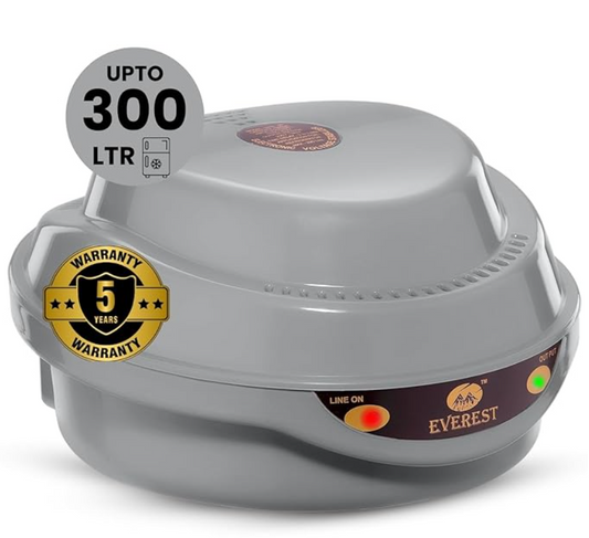 Everest ABS Body EPS 50-N Voltage Stabilizer for Refrigerator Up to 310 liters with LED Indicator | Working Range : (130 V to 290 V) | Capacity: 2 A | 5 Years Warranty - Grey Colour Fridge Stabilizer