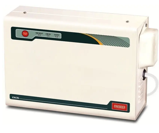 प्रीमियर 4 एक्सेल 4 केवीए एसी स्टेबलाइजर इन्वर्टर और नॉन इन्वर्टर 1 टन और 1.5 टन एसी (सफ़ेद) 