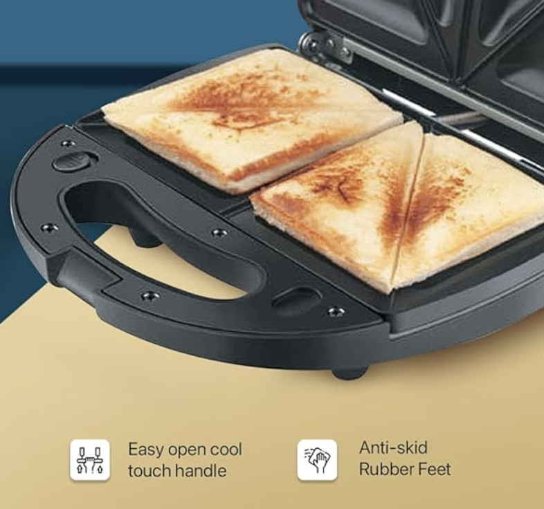 Premier 3-in-1 Sandwich Maker, 750 Watt, With Detachable Plates For Toast, Waffle And Grill - Psm03,-3
