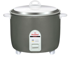 Premier Electric Rice Cooker - 1L | Anodized Aluminum Pan | 500W | Cooking, Steaming, Soup Making | Cool Touch Handles | Magnetic Safety Switch | 2 Years Product Warranty & 5 Years Heater Warranty-1