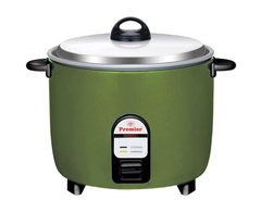 Premier Electric Rice Cooker - 1.8L (Mustard Green) | Anodized Aluminum Pan | 500W | Perfect for Cooking, Steaming & Soup Making | Cool Touch Handles | Magnetic Safety Switch | 2 Years Product Warranty & 5 Years Heater Warranty-1