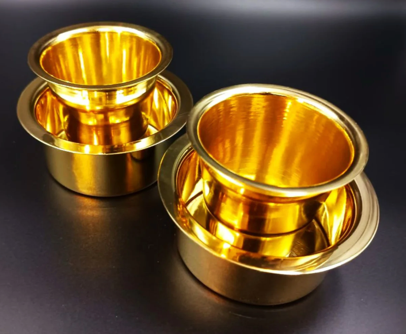 Traditional Pure Brass Davara Tumbler-1
