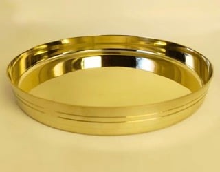 Kansa Thali Plate 10 Inch - Glossy Finish