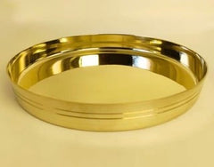 Kansa Thali Plate 10 Inch - Glossy Finish-1
