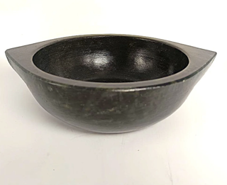 1.3 – 1.5 liter Handmade Natural Soapstone / Kalchatti | Kadhai | Open Fire and Gas Stove Compatible | Pre-Seasoned