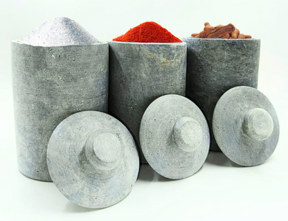 கையால் செய்யப்பட்ட இயற்கை சோப்புக்கல் / கல்சட்டி | சேமிப்பு கொள்கலன் | 900 மிலி - 1 லிட்டர்