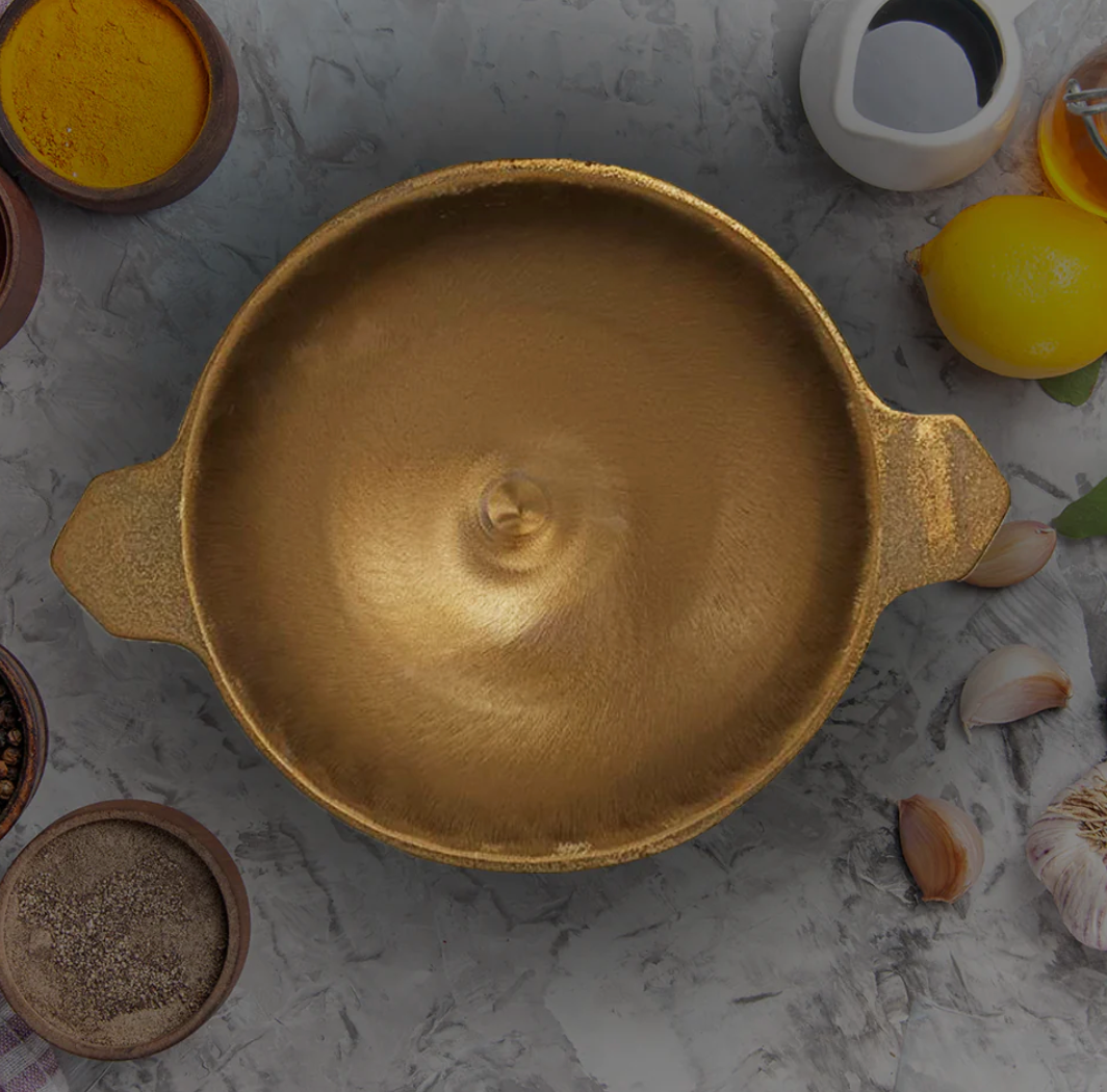 Cast Iron Appa Chatti / Appam Pan with Double Handle 9 inch.