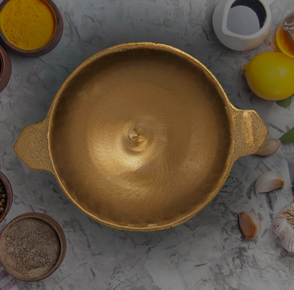 Cast Iron Appa Chatti / Appam Pan with Double Handle 9 inch.