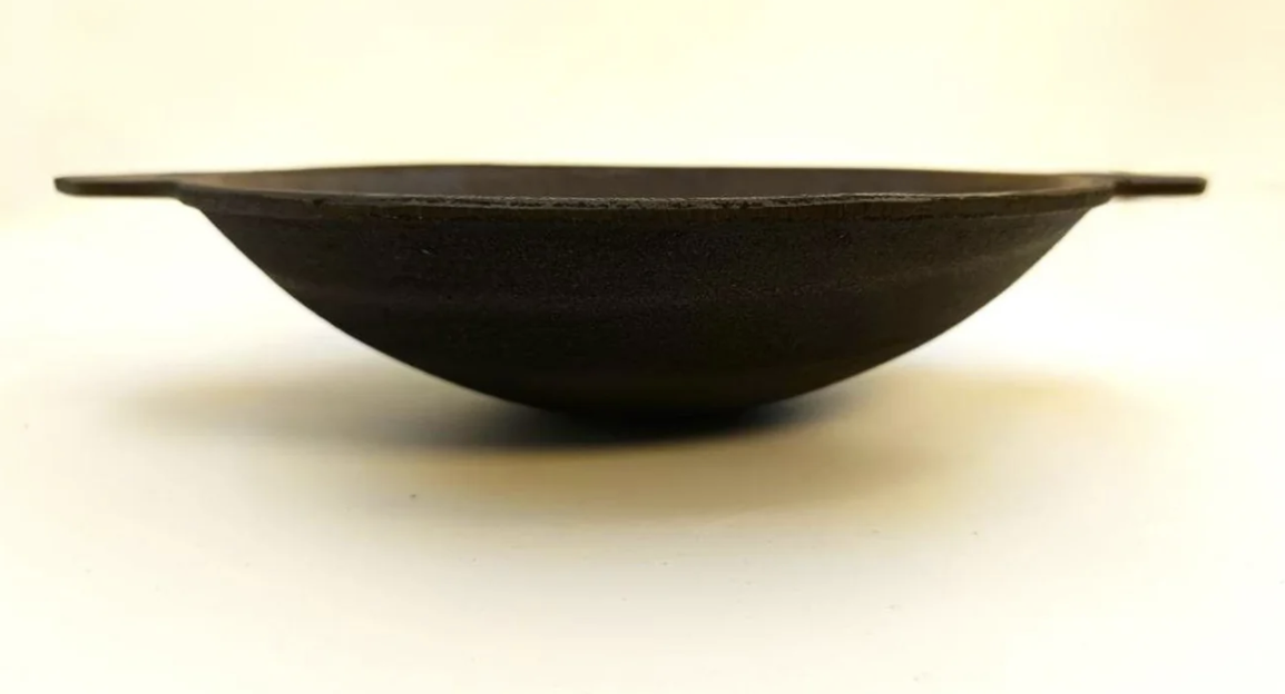 Cast Iron Appa Chatti / Appam Pan with Double Handle 9 inch.