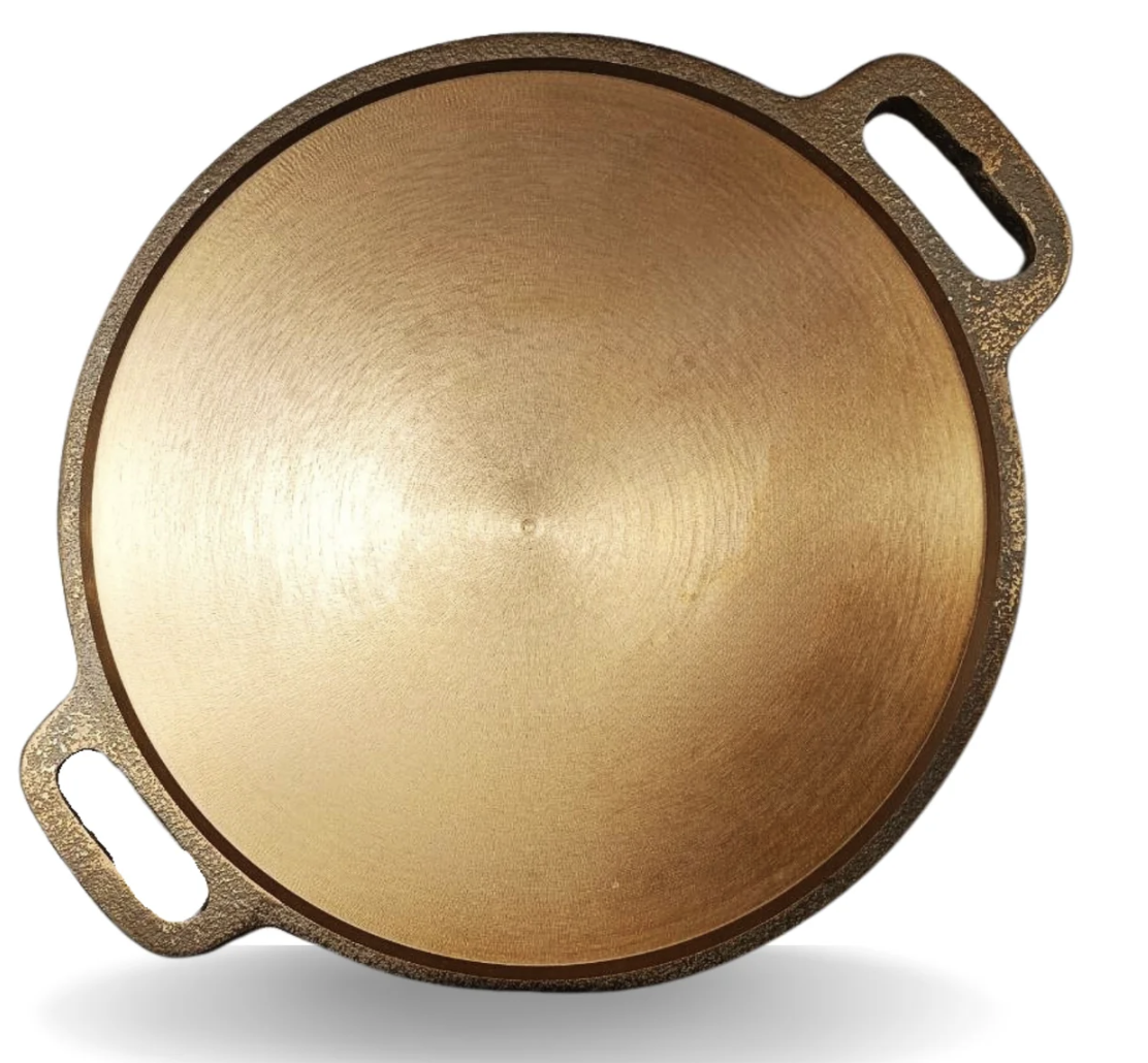 Smooth Golden Finish Cast Iron Roti/Chapati/Dosa Kallu Tawa | 12 inch