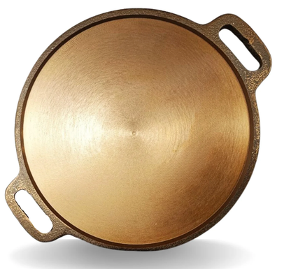 Smooth Golden Finish Cast Iron Roti/Chapati/Dosa Kallu Tawa | 12 inch