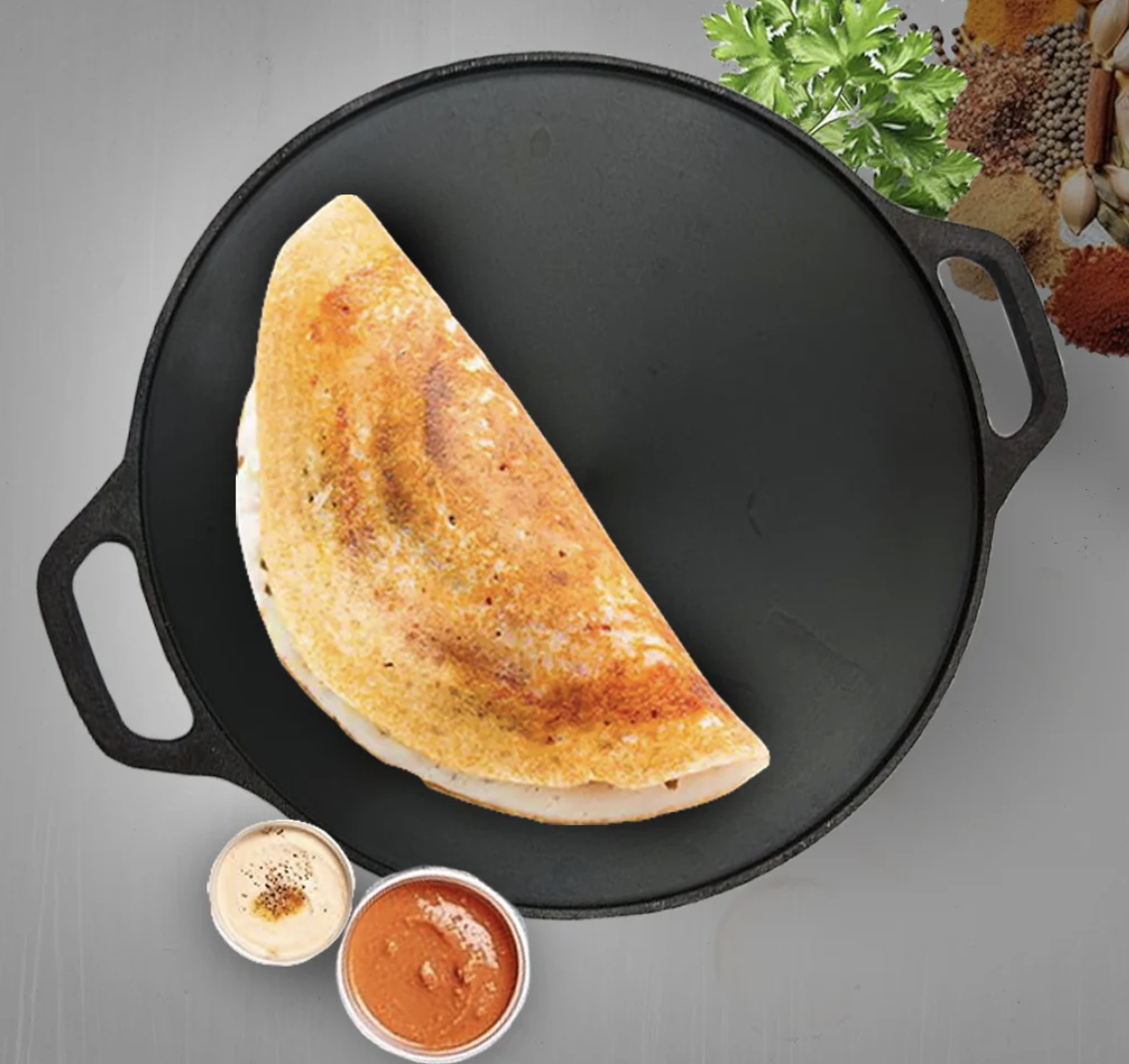 Cast Iron Roti/Chapati/Dosa Kallu Tawa Smooth Finish \ 12 inch