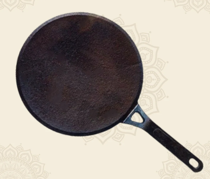 Cast Iron Tawa for Dosa / Chapathi | 25.4 cm / 10 inch, 2.2 kg | Induction Friendly | Non-stick, Pre-Seasoned Tawa