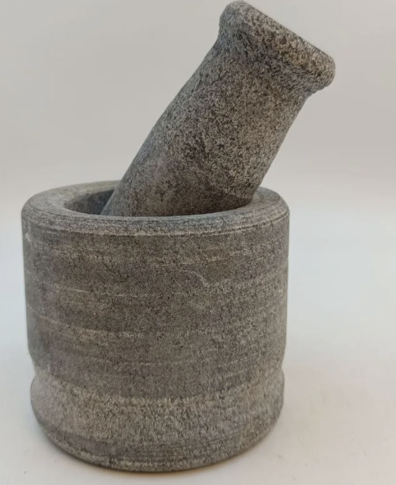 Hardstone (Handcrafted): Mortar & Pestle – Size: Medium