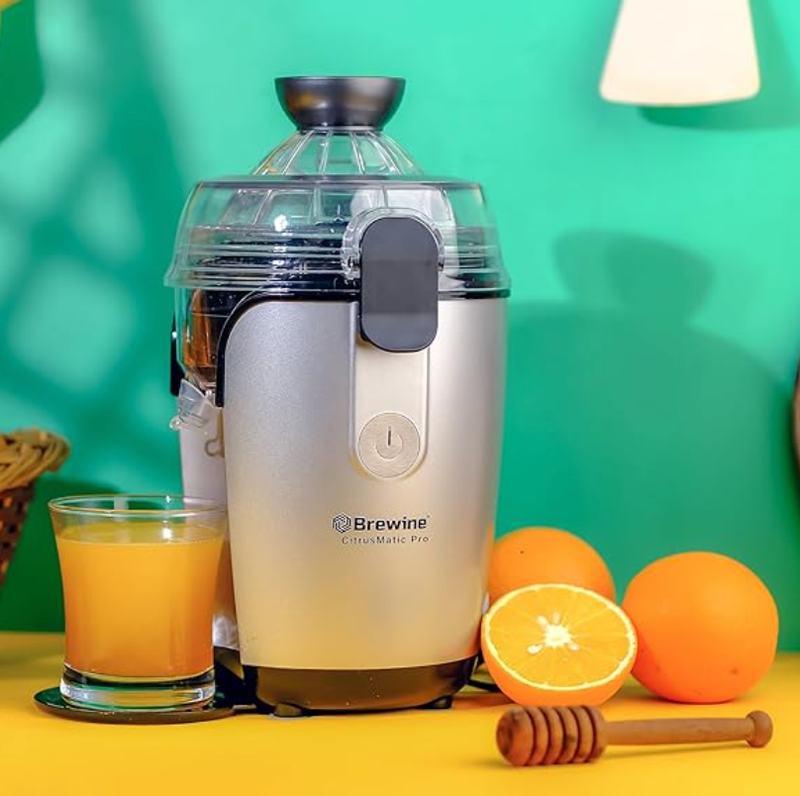 BREWINE CitrusMatic Pro – Fully Automatic Citrus Juicer | 50W Powerful Motor | One-Touch Electric Juicer for Oranges, Lemons & More | Easy to Clean & Compact Design-2