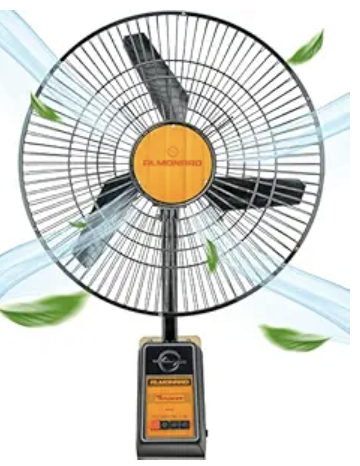 Almonard 18" (450Mm) Mark-Ii Wall Fan - Wall Mounted Fan For Home & Kitchen W/ 3 Speed Settings & Cast Aluminum Metal Blades - 90 Degree Oscillating High Speed Wall Fan With Adjustable Tilt - Black