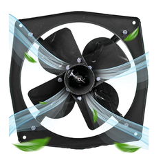 Almonard Exhaust Fan 9 Inch (225mm) - Air Vent Home & Kitchen With 4 Leaf Blades, 1400 RPM, Motor Capacitor, & Dual Ball Bearings - Powerful Suction-1