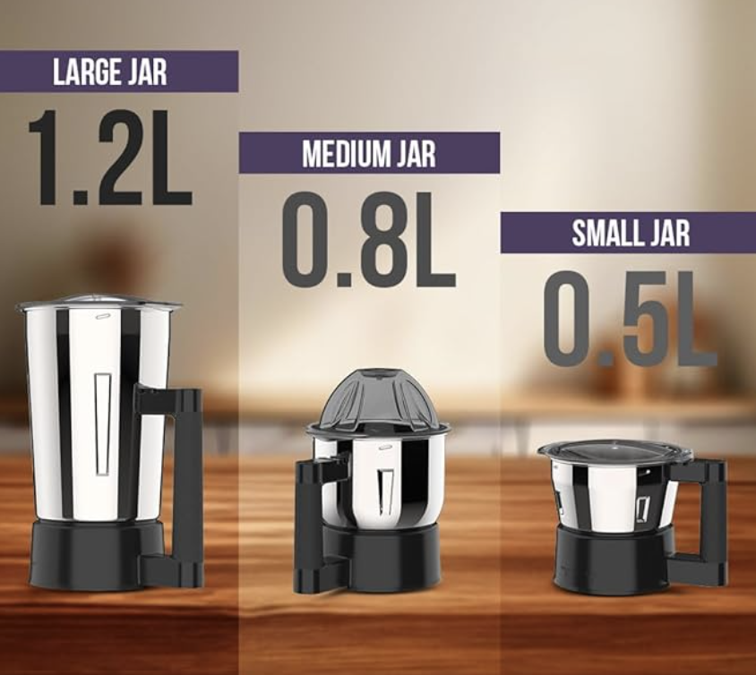 Ultra Topp Mixer grinder for Super fast grinding, High Speed, 750 White-4