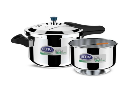 ड्यूराकुक ट्रिपली डाइट कुकर (5.5 लीटर) अल्ट्रा 