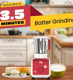ULTRA Stealth Elite MixerGrinder 750W AISI304 Food Grade SS Jars &Blades Serrated Stainless Steel Blades ABS Body 3Jars Small (0.5L) Medium (0.8L) Large (1.5L) 5 Year Motor Warranty (Metallic Red)-2
