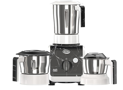 Stealth Elite MixerGrinder 750W AISI304 Food Grade SS Jars &Blades Serrated Stainless Steel Blades ABS Body 3Jars Small (0.5L) Medium (0.8L) Large (1.5L) 5 Year Motor Warranty (Granite Black)
