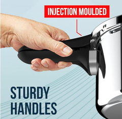 Ultra Duracook Triply Pressure Cooker 5.5 Litre | AISI 304 Food Grade Stainless Steel Cooker | 5 Years Warranty | Injection Moulded Handles | Induction Compatible Broad Base | Non-Stick Finish-5