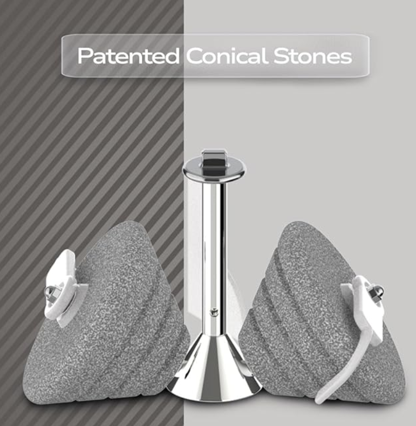 अल्ट्रा बिग + ट्विट ग्राइंडर 2.5L, पेटेंटेड शंक्वाकार पत्थर, डिजिटल टाइमर, ABS बॉडी, मल्टीयूटिलिटी ड्रम, CE प्रमाणित इनहाउस मोटर 5 साल की वारंटी के साथ, AISI 304 फ़ूड ग्रेड स्टेनलेस स्टील, 150W पावर, 230V (सफेद)। 