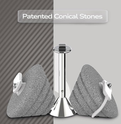 अल्ट्रा बिग + ट्विट ग्राइंडर 2.5L, पेटेंटेड शंक्वाकार पत्थर, डिजिटल टाइमर, ABS बॉडी, मल्टीयूटिलिटी ड्रम, CE प्रमाणित इनहाउस मोटर 5 साल की वारंटी के साथ, AISI 304 फ़ूड ग्रेड स्टेनलेस स्टील, 150W पावर, 230V (सफेद)। 