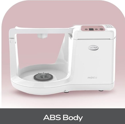 अल्ट्रा मिनी टी 1.25 लीटर टेबल टॉप वेट ग्राइंडर - सफ़ेद | डिजिटल टाइमर - तेज़ पीसने वाले शंक्वाकार पत्थर, 85W पावर और 5 साल की वारंटी | AISI 304 फ़ूड-ग्रेड SS मल्टी यूटिलिटी सिलिंड्रिकल ड्रम, CE प्रमाणित