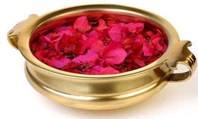 Traditional Handcrafted Brass Urli Bowl for Home Decor and Festive Use-1