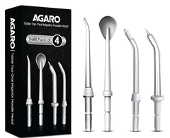 AGARO Oral Irrigator Nozzle Tip Max 4Pcs Transparent-1