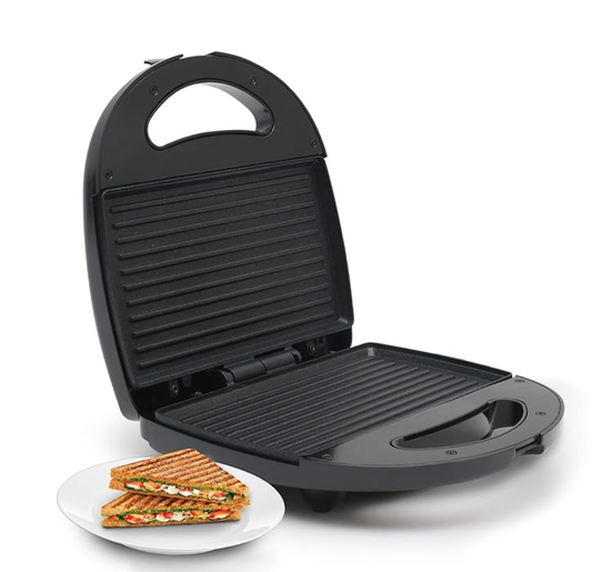 அகாரோ டெலைட் சாண்ட்விச் மேக்கர், 750W, 4 ஸ்லைஸ் நான்-ஸ்டிக் கிரில் பிளேட், பவர் இண்டிகேட்டர், ஆயில் ஃப்ரீ டோஸ்டிங், கிரில்லிங், கருப்பு 