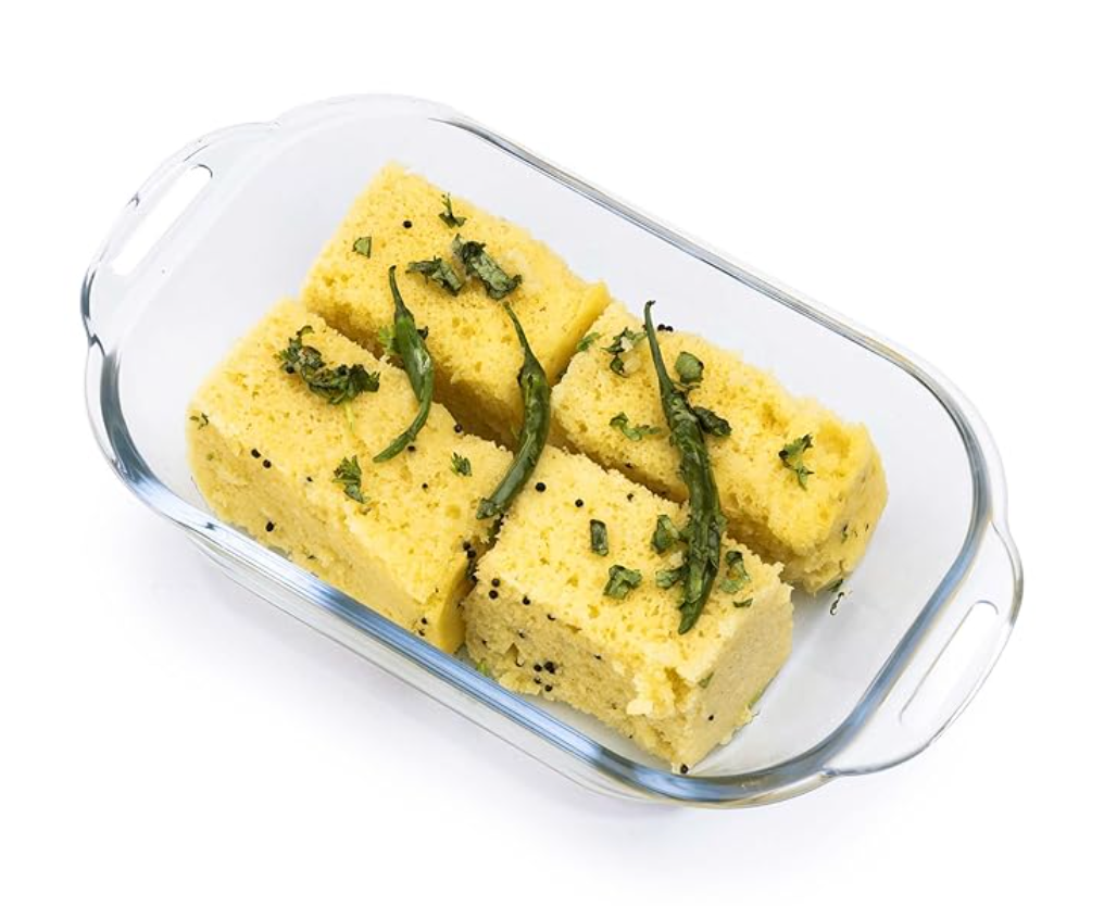 AGARO Elite Borosilicate Glass Baking Tray for Kitchen, 800 ml, Baking Dish, Serving Bowl, Oven & Microwave, Dishwasher and Freezer safe, Rectangle, Transparent, Glass Bowl Container