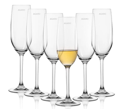 AGARO Elegant Wine Glass 195ml, Set of 6, Whisky, Vodka, Tequila, Liquor, Wine Tasting, Cocktail, Home, Bar-1