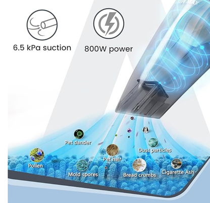 AGARO Regal 800 Watts Handheld Vacuum Cleaner, for Home Use, Dry Vacuuming, 6.5 kPa Suction Power, Lightweight, Lightweight & Durable Body, Small/Mini Size (Black)