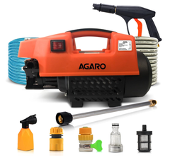 AGARO Supreme High Pressure Washer, Car Washer, 1800 Watts Motor, 120 Bars, 6.5L/Min Flow Rate, 8 Meters Outlet Hose, Portable, Car, Bike & Home Cleaning, Black and Orange-1