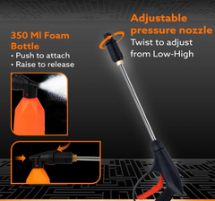 AGARO Supreme High Pressure Washer, Car Washer, 1800 Watts Motor, 120 Bars, 6.5L/Min Flow Rate, 8 Meters Outlet Hose, Portable, Car, Bike & Home Cleaning, Black and Orange-3