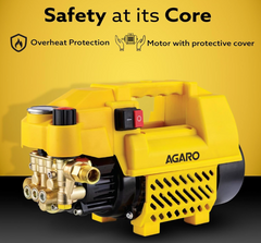 AGARO Supreme Plus Pressure Washer, 2200 Watts, 140 Bars, 7.5L/Min Flow Rate, 8 Meters Outlet Hose, for Car, Bike and Home Cleaning Purpose, 9 Accessories, Yellow-3
